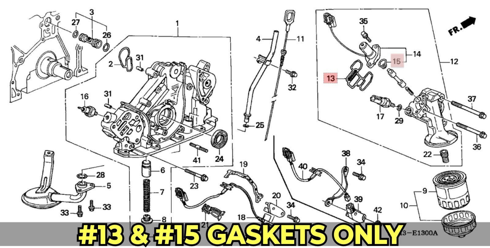 OEM Genuine for Honda Oil Filter Housing Adapter Gasket Valve Seal 15825-P8A-A01