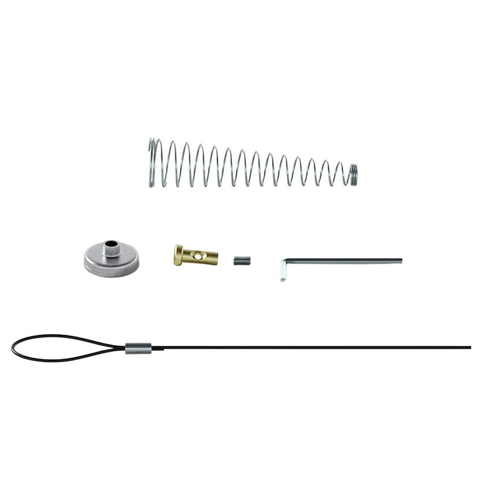 Black Adjustable Spring Loaded Gate Latch with Cable Pull for Fence Doors