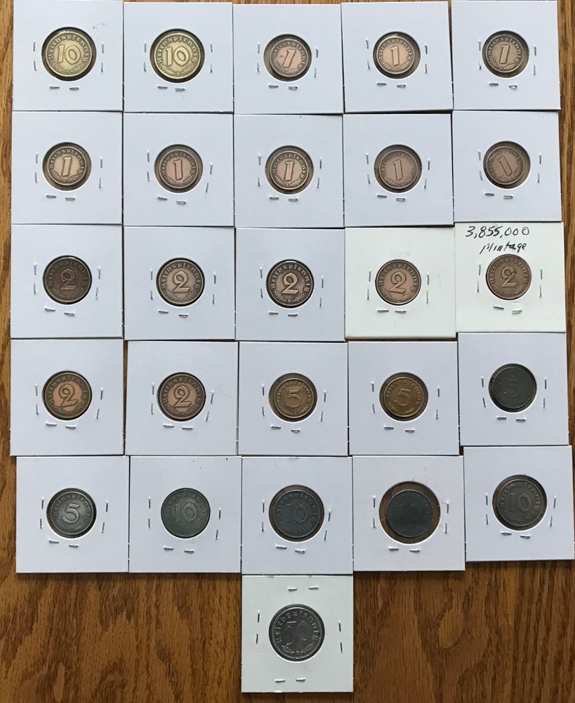 26 Third Reich Coins