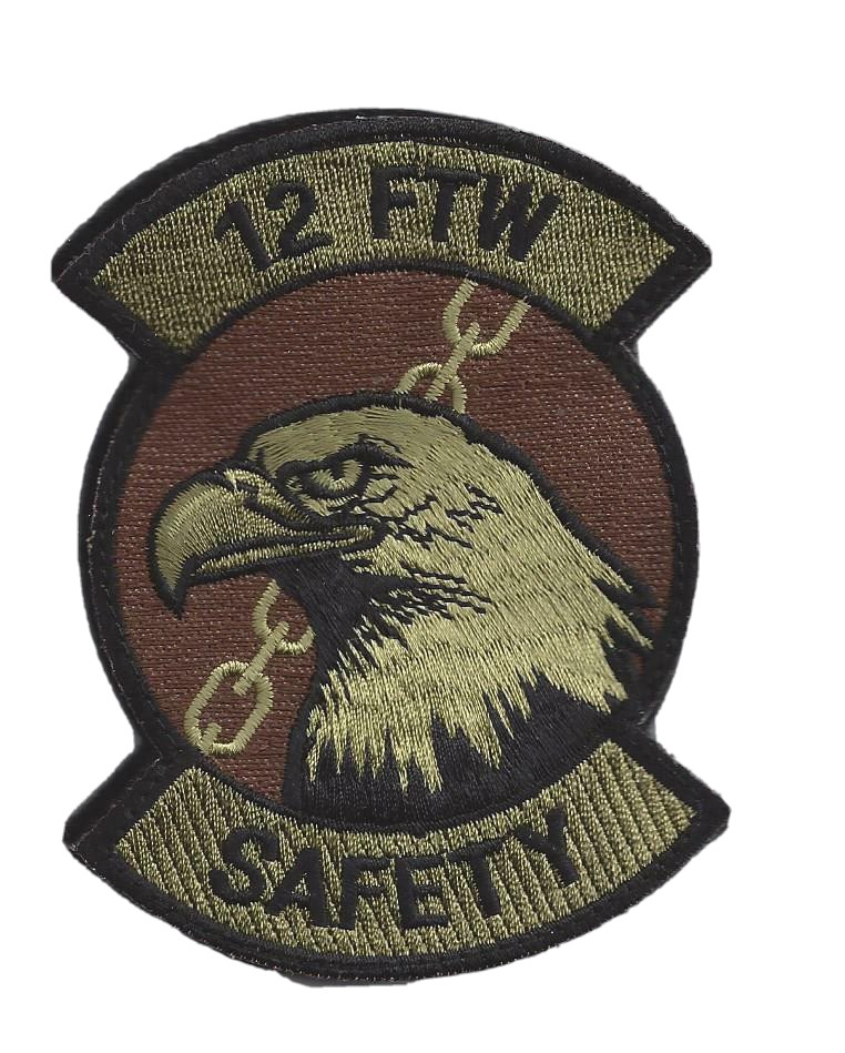 PATCH USAF 12TH FLYING TRAINING WING FTW SAFETY  OCP  4"