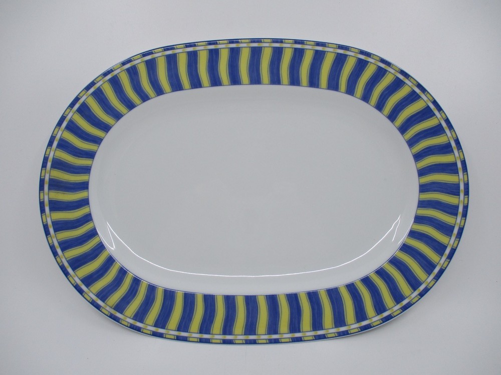 NORITAKE SUMMER WAVES OVAL PLATTER - 14"  0305E