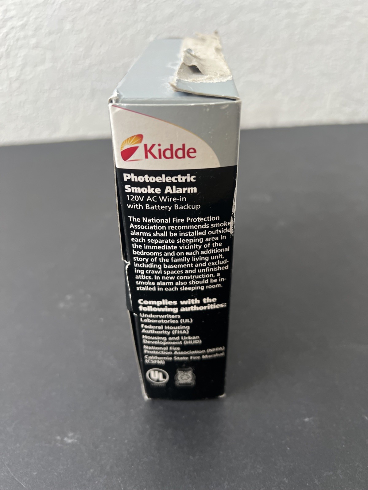 Kidde PE120 120V Hardwired Photoelectric Smoke Alarm with Battery Backup