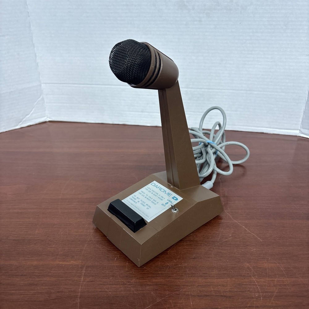 Vintage Darome Model 491B Intercom Microphone Brown Metal