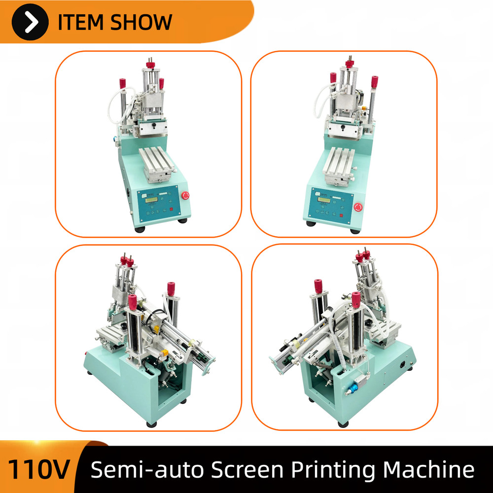 Desktop Small Semi-Automatic Swing Arm Screen Printer For Flat Materials 110V
