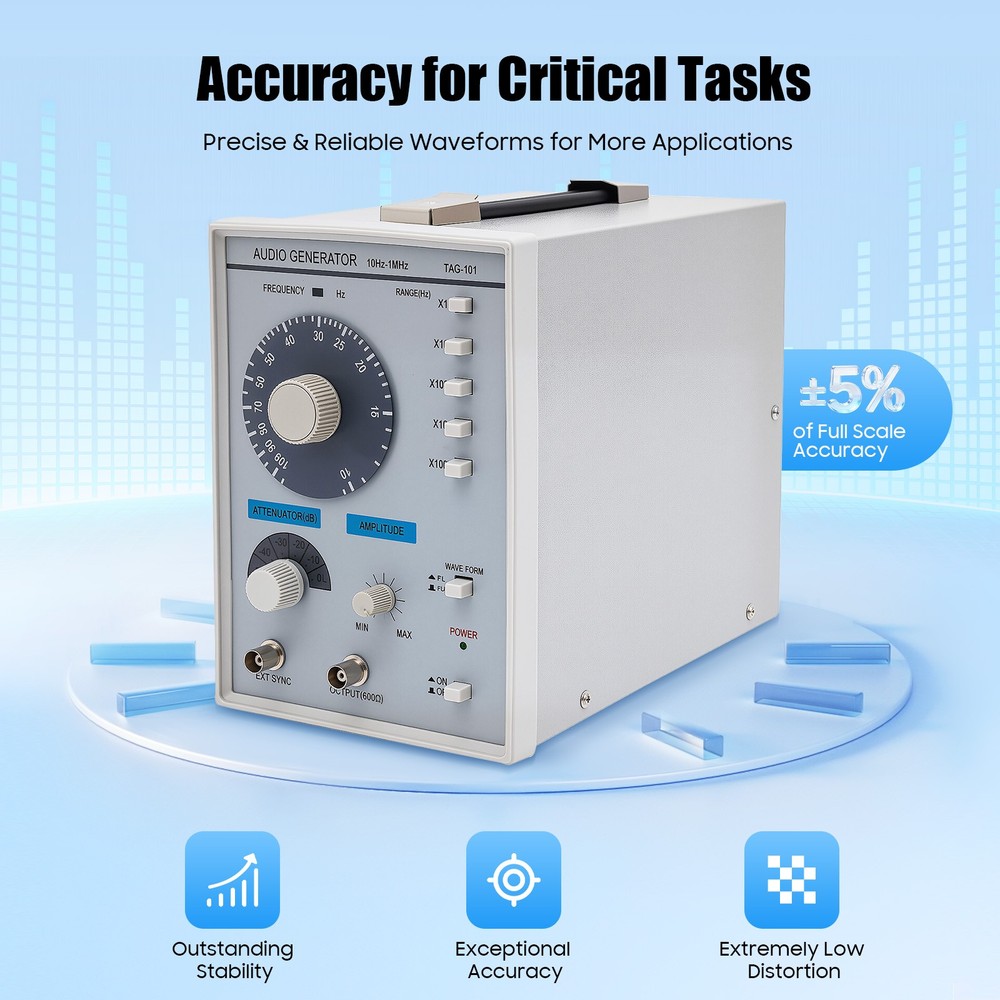 Professional Low-Frequency Signal Generator with Dual Waveform Capability