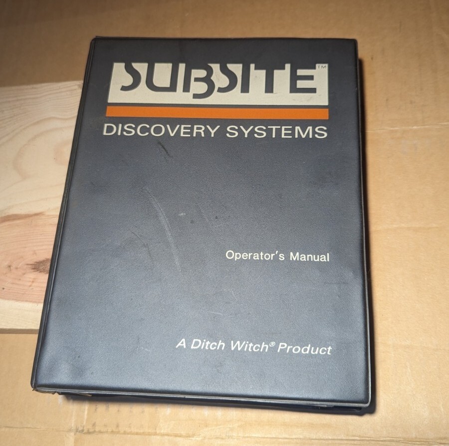 Ditch Witch Subsite 65T 65R Instruction Book Operator Manual