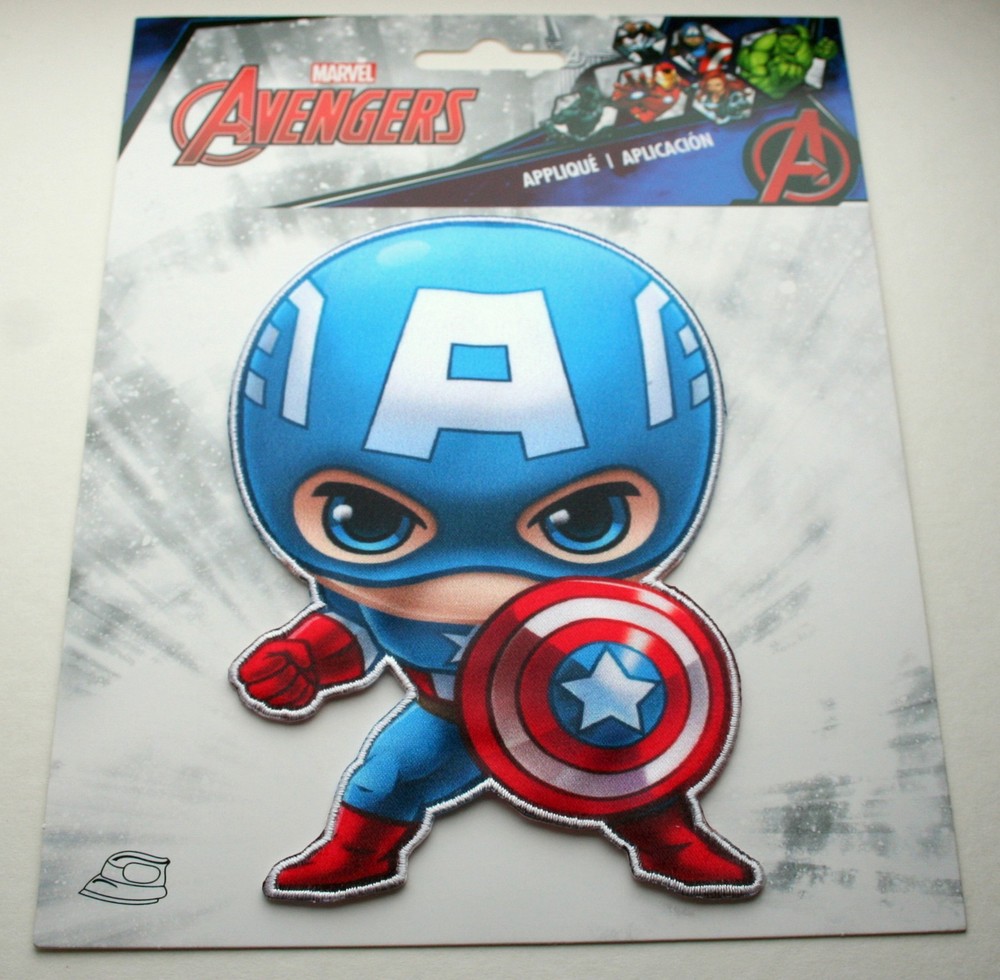 Official Marvel Comics Kawaii Large Captain America Cloth Jacket Patch New 2016