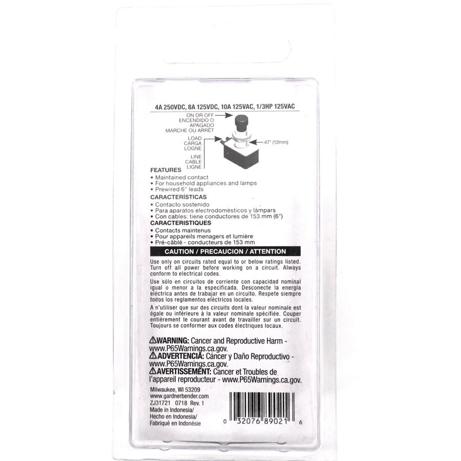 Hillman, 427679, Single-Pole Zinc Toggle Light Switch