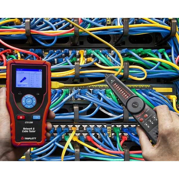 Triplett Ctx1200 Network And Cable Tester With Probe, Lcd