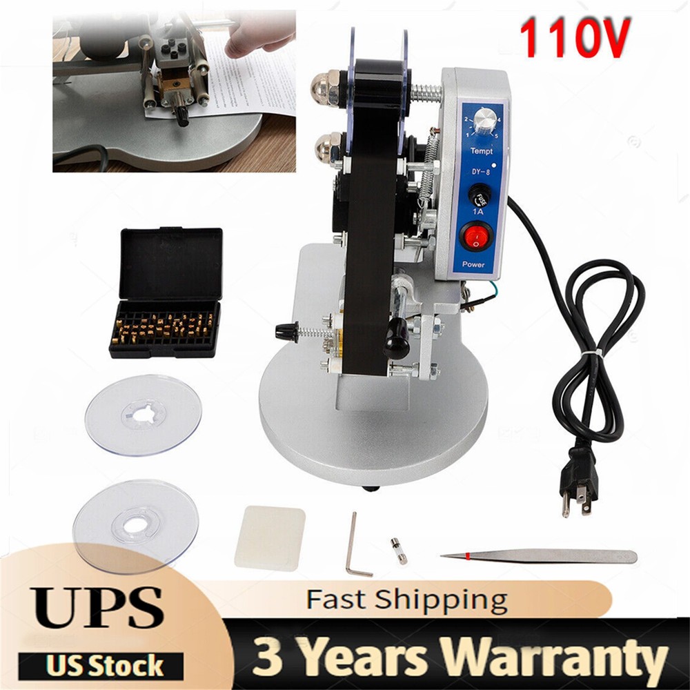 Manual Hot Foil Stamping Machine Ribbon Coding Date Batch Character Code Printer