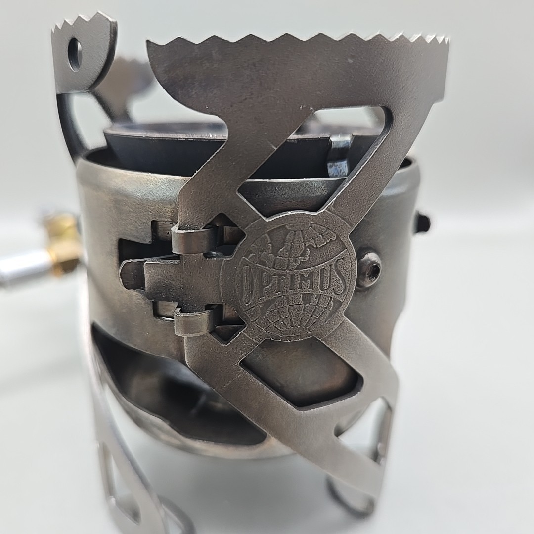 Optimus Camping Cook Set- Nova Stove, Storage Bags, Red Pan And Lid, Handle