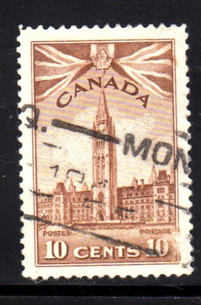 CANADA #257  10 CENT  PARLIMENT BUILDING    USED   c