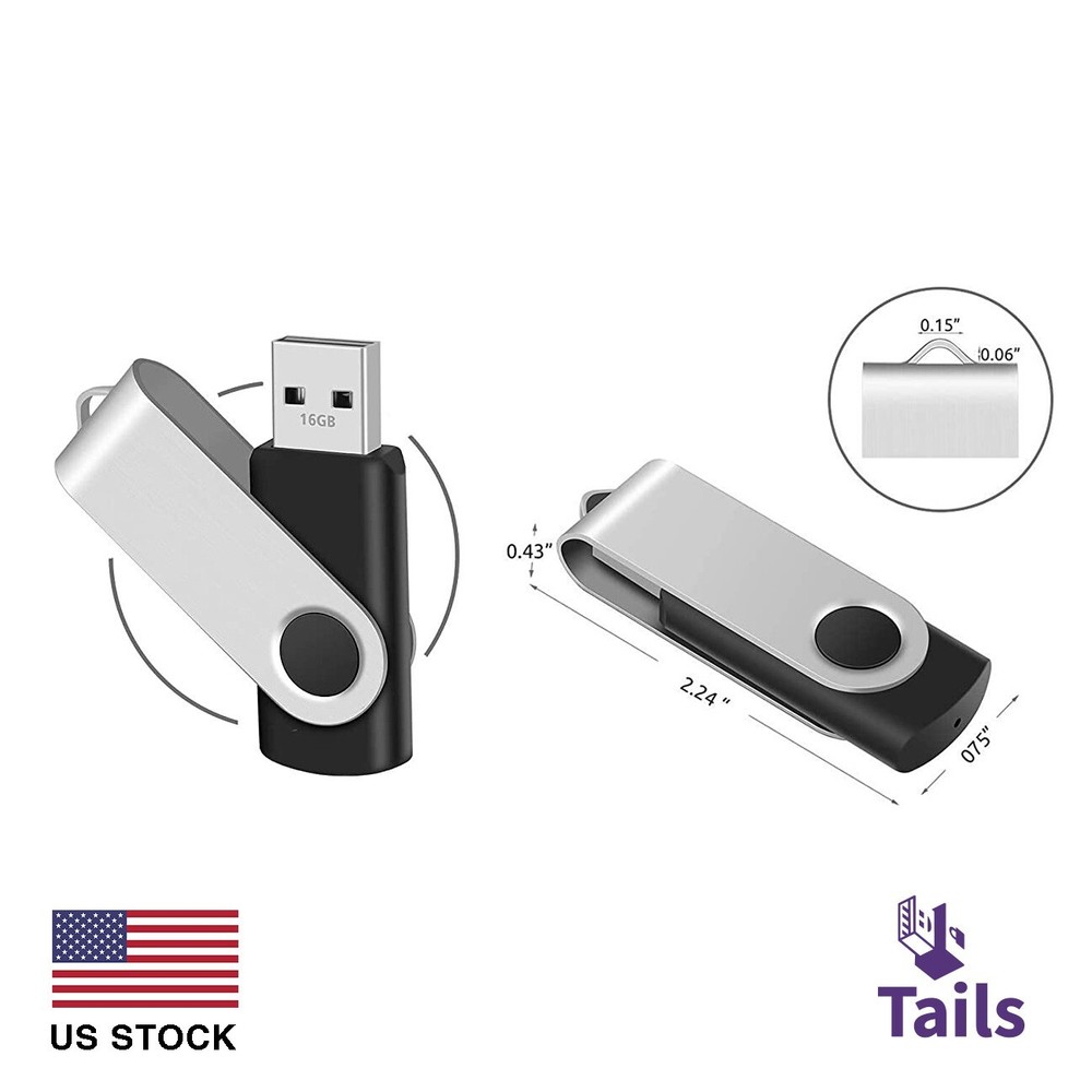 Tails Bootable 16GB Flash Drive  - Latest Stable