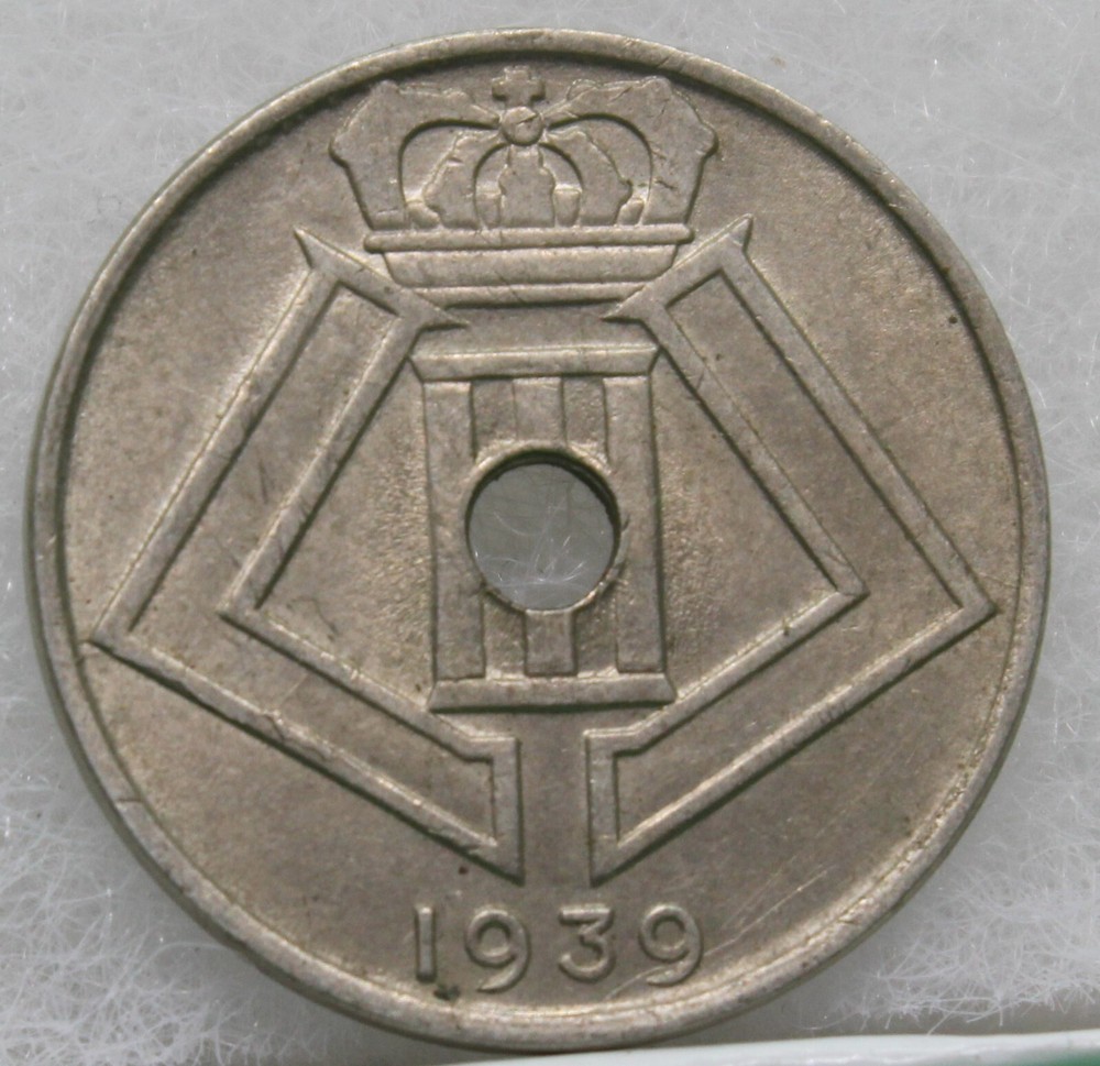 1939 Belgium 25 Centimes