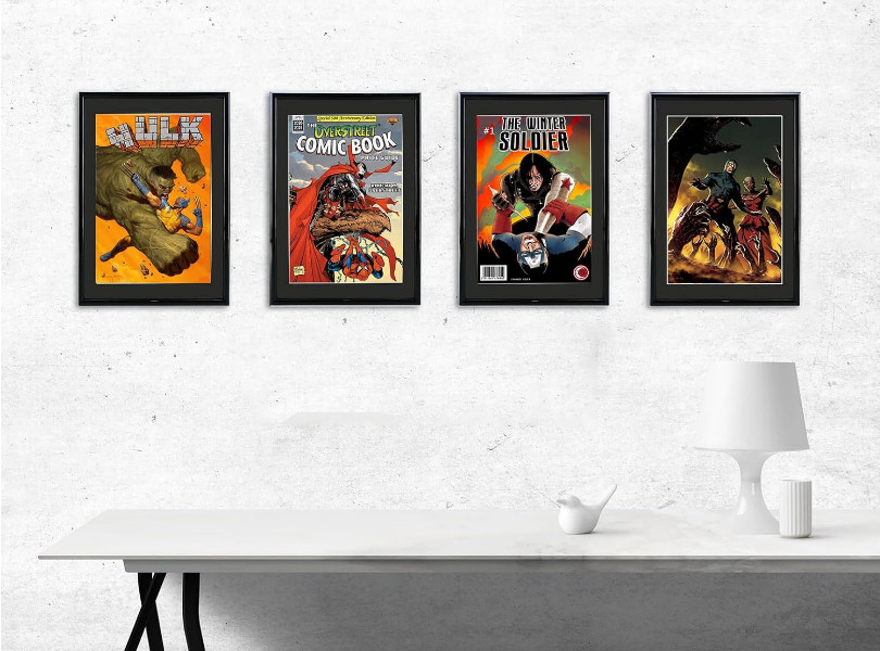 8 Pack Comic Book Frames, Fits Current 6 3/4 X 10 1/4, Wall/Tabletop Display