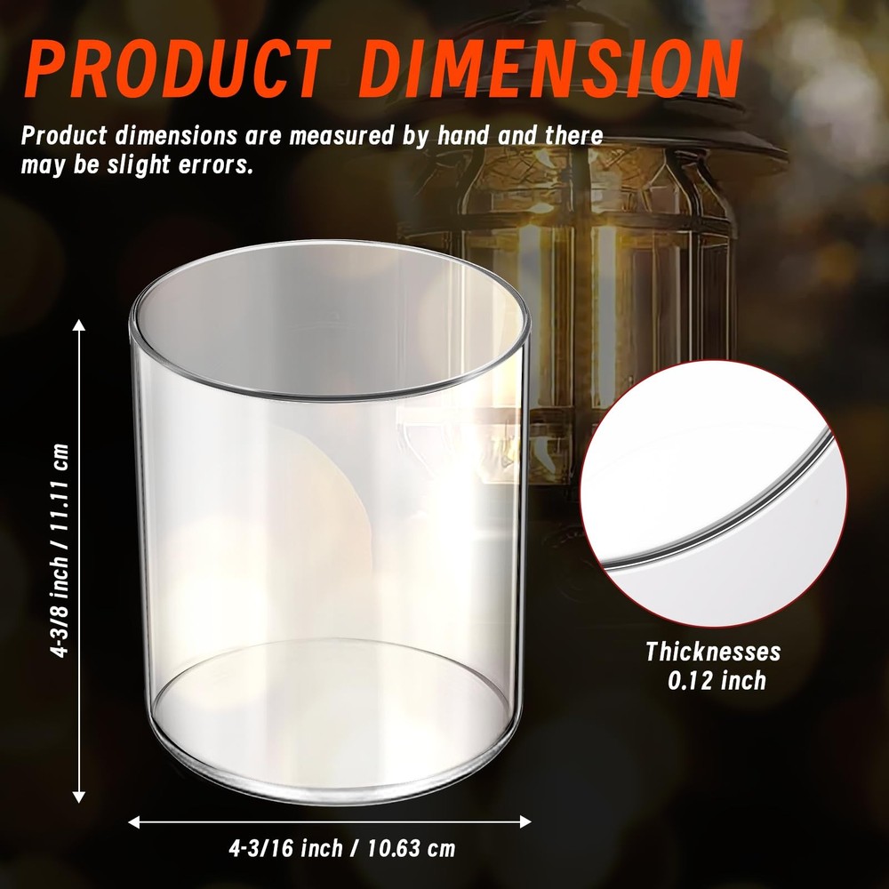 Glass Globe for Fueled Lanterns Replacement Coleman Lantern Large, clear