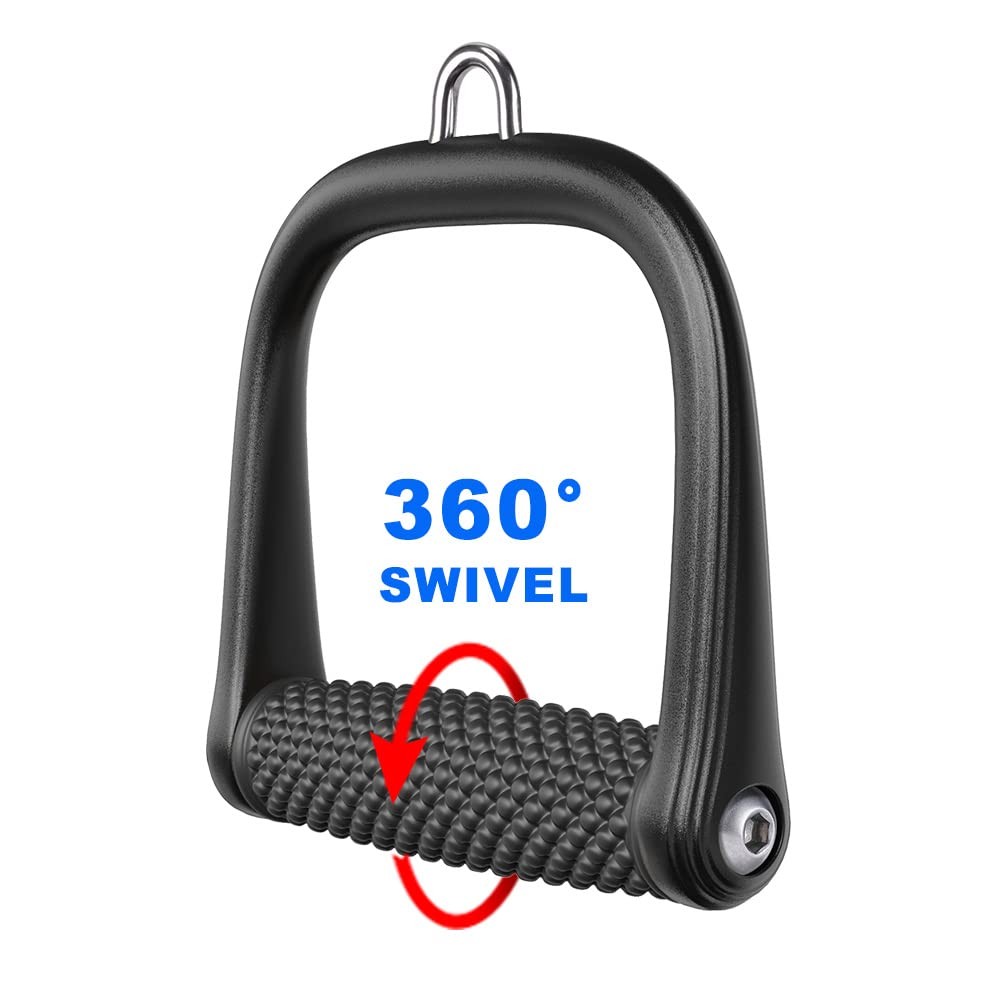 D-Handle Cable Attachment Solid Aluminum Alloy Grip for Home Gym Machine