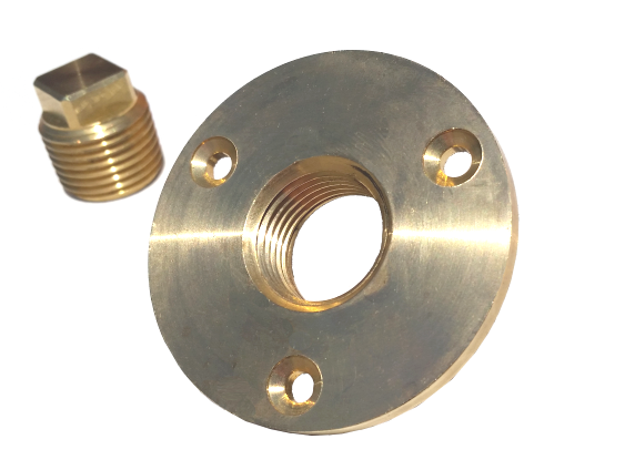 1" hole diameter Gardboard Drain Plug - Boat Transom Scuttle Drain Plug Brass