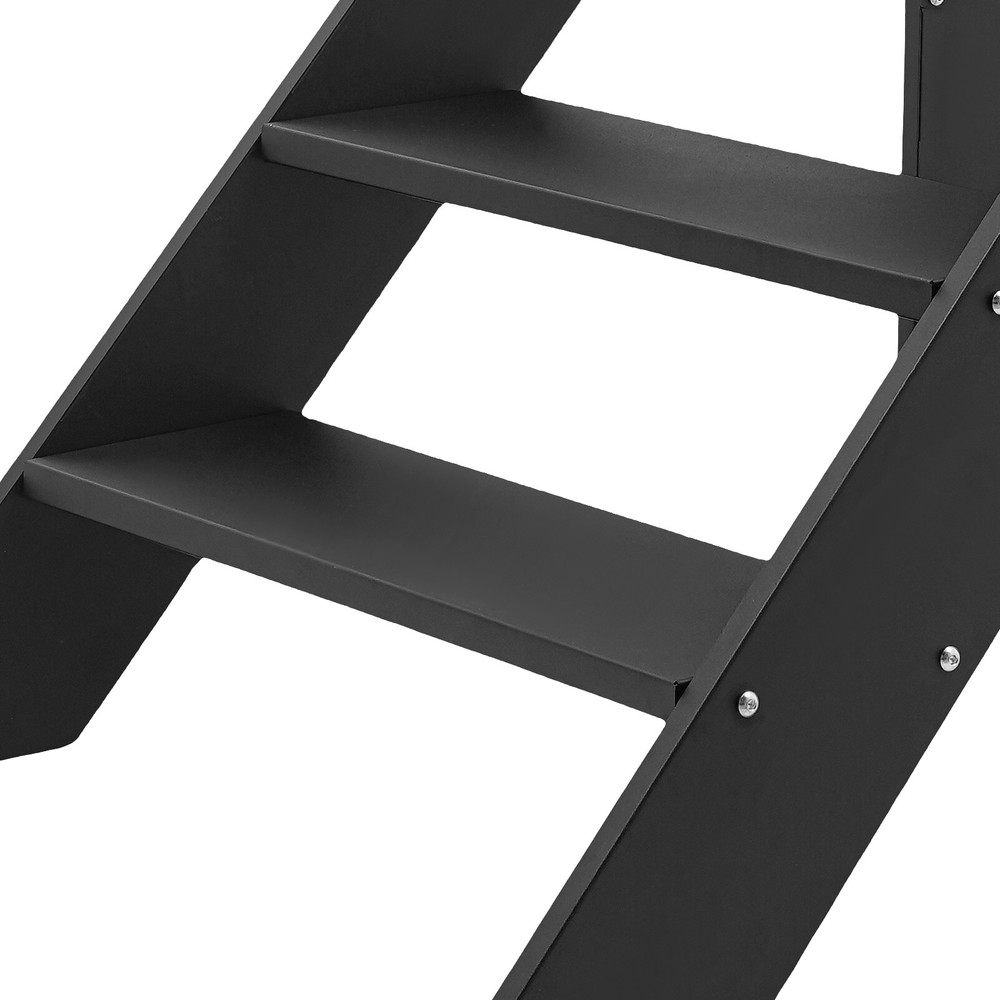 Step Ladder Foldable 3 Steps Ladder w/ Adjustable Handrail Swimming Pool Ladder