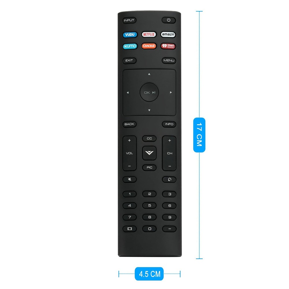 XRT136 Replace Remote Control fit for VIZIO Smart TV E43-E2 E43-F1 Black