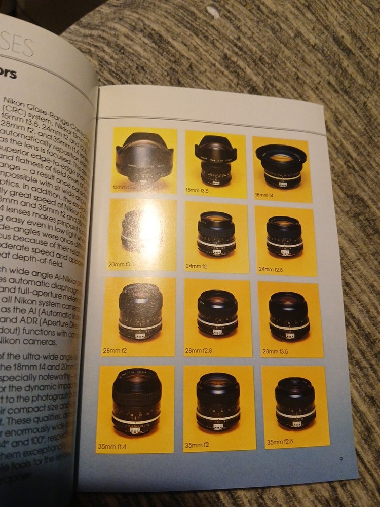 Nikkor Lenses Guide 1980 Pamphlet Catalog