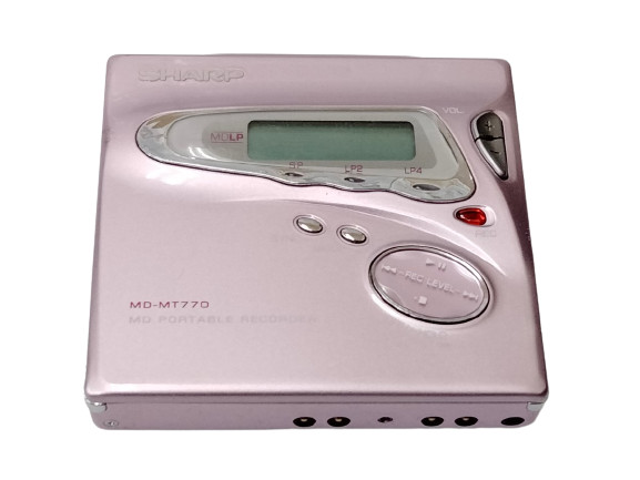 Sharp MD-MT770 Pink Portable Mini Disc Recorder Player Good