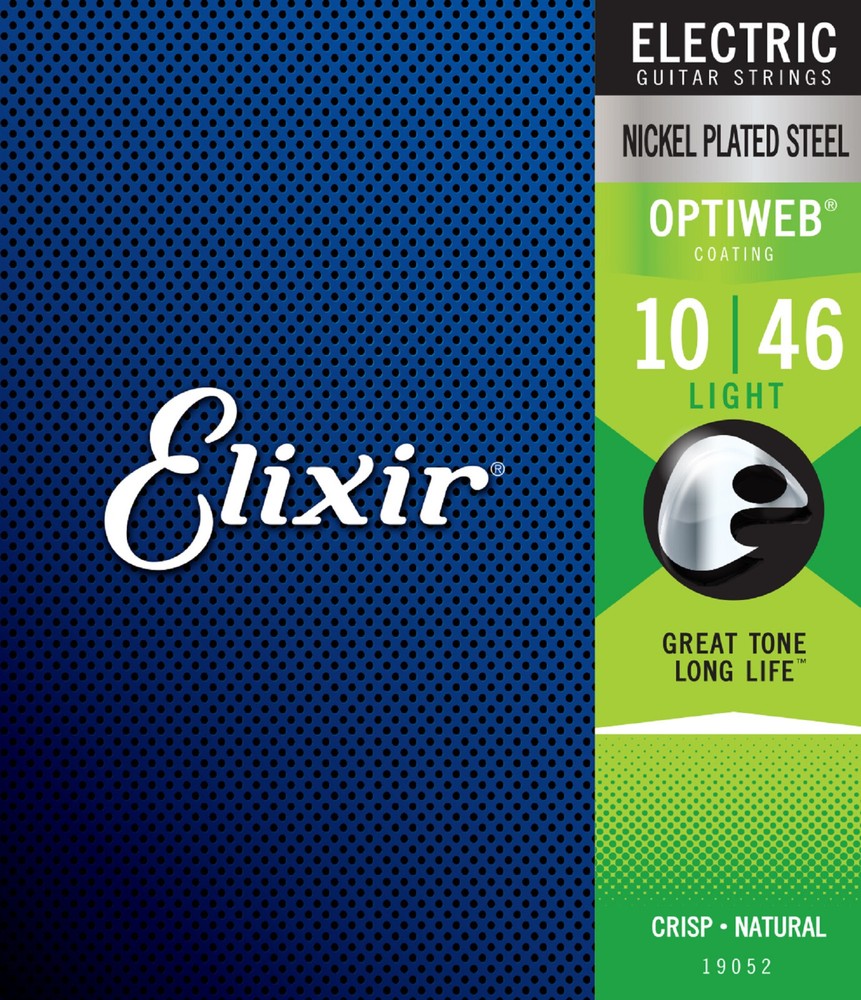 Elixir® 19052 Electric Strings with OPTIWEB® Coating, Light (.010-.046)