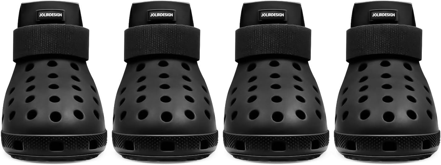 Pink Rubber Non-Slip Pet Dog Shoes Size Small Waterproof Anti-Slip