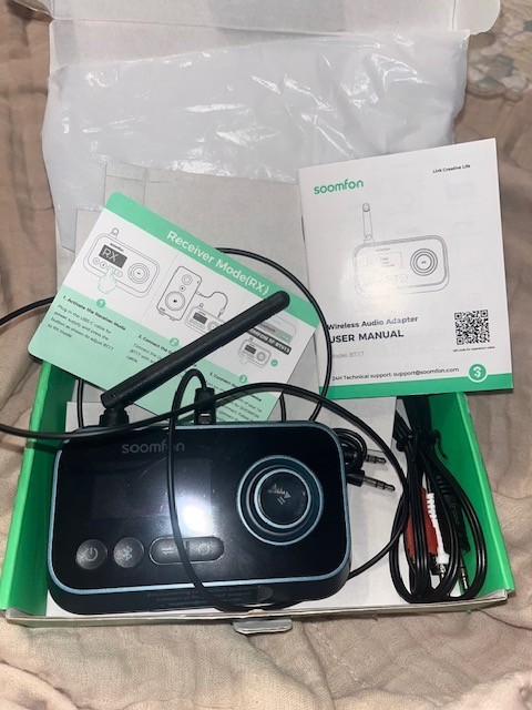 OOMFON BT17 Bluetooth 5.0 Transmitter Receiver for TV Home Stereo LCD Display