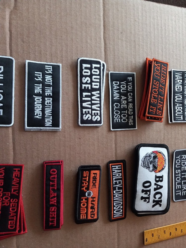 46 Assorted Biker Patches