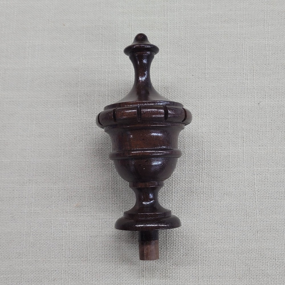 Large 5 3/4"+ Dark Walnut Clock Finial