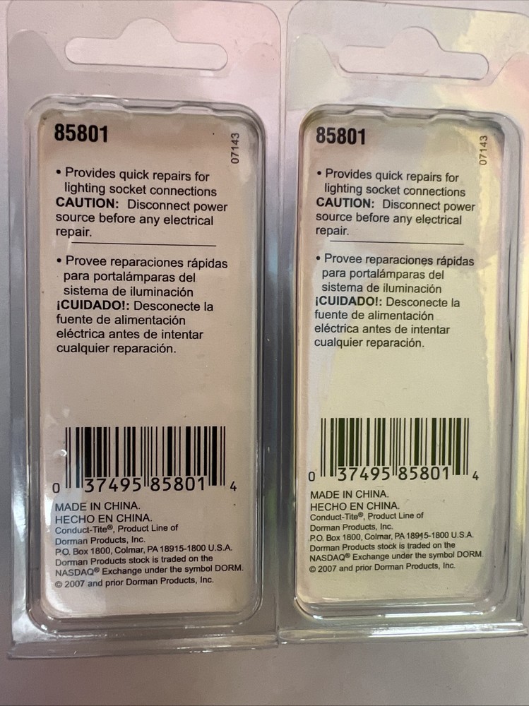 Interior Door Light Bulb Socket .Double Contact Pigtail. Dorman 85801 (2pack)