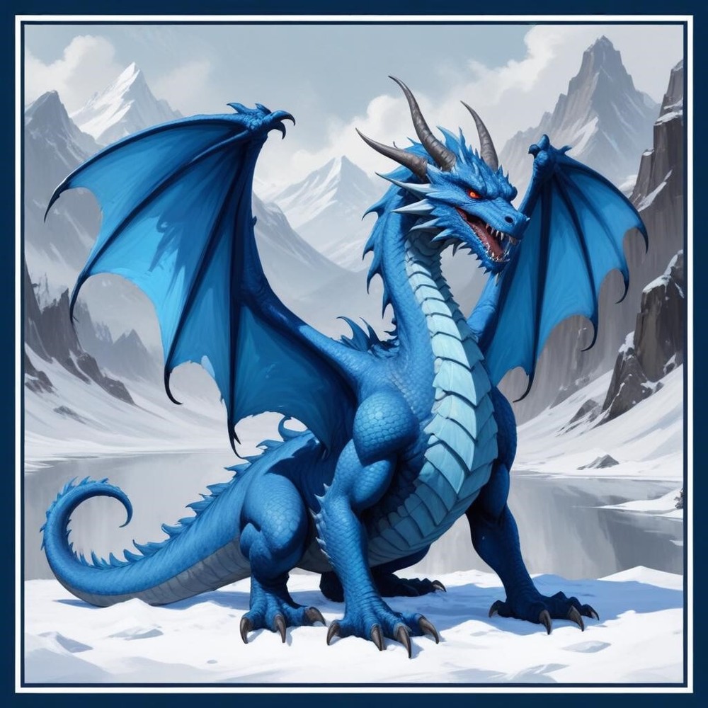 30 Custom Blue Dragon Personalized Address Labels