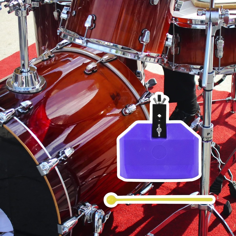 Yibuy Blue Plastic Percussion Instruments Block Percussion Jam Block