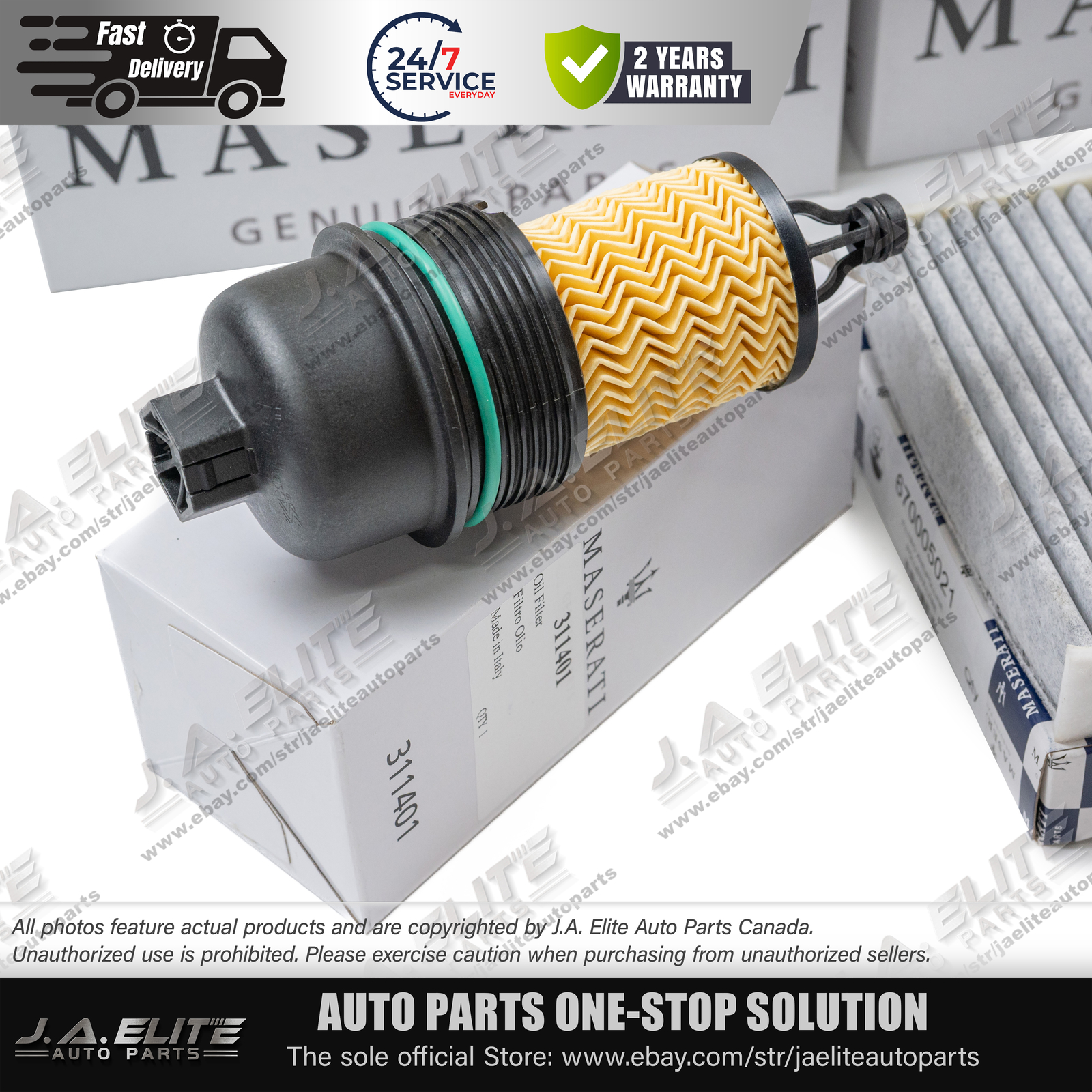 Genuine Oil & Air & AC Filters for Maserati V6 Gas Ghibli Quattroporte & Levante