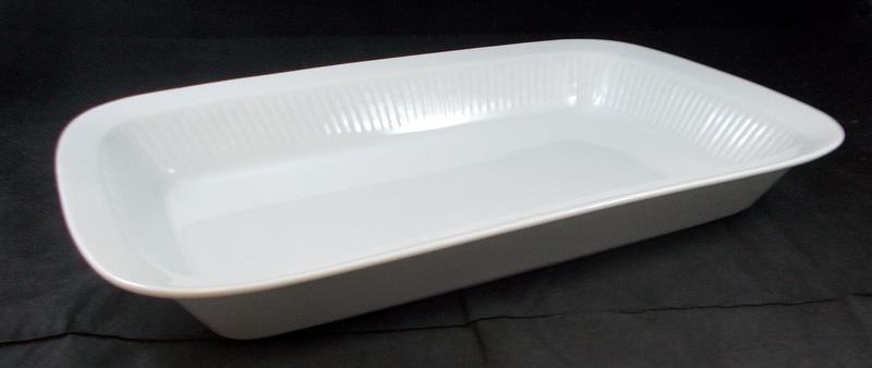 Dansk Fluted White Cafe 14 Inch Rectangular Baker