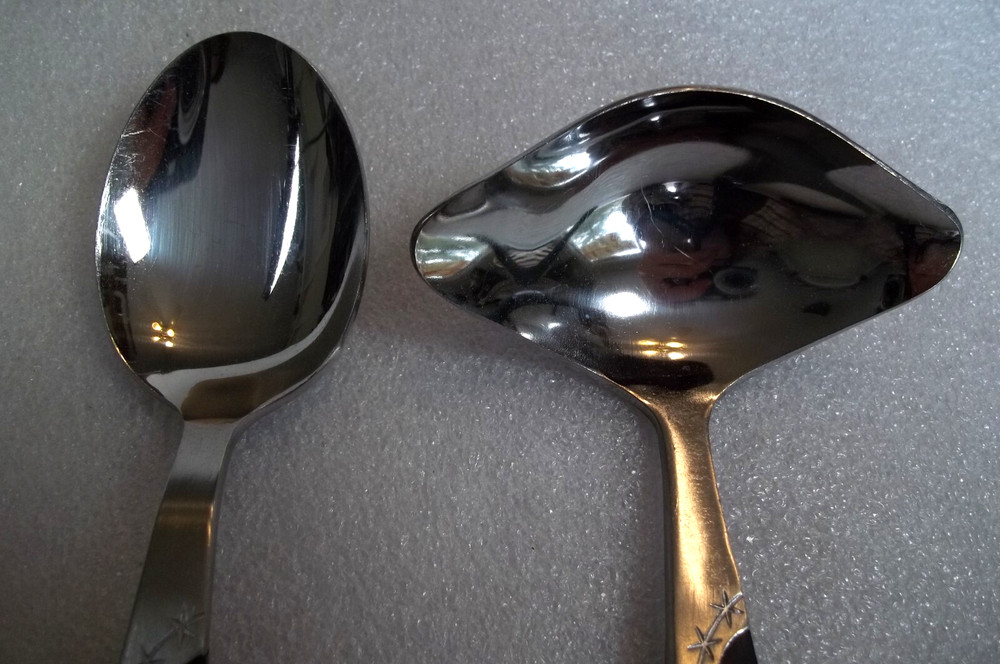 Mar-Crest Ebony Elegance Black Flatware Star Pattern Ladle Fork Spoon MCM Japan