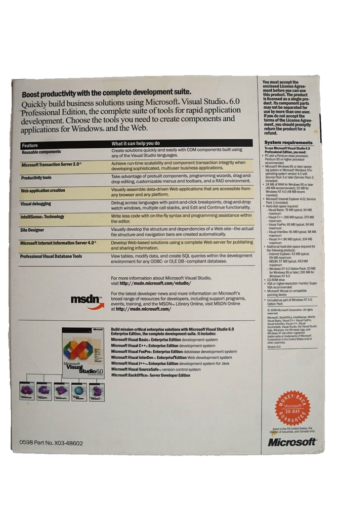 NEW Microsoft Visual Studio Professional 6.0 PRO FULL VERSION Windows 11 BASIC