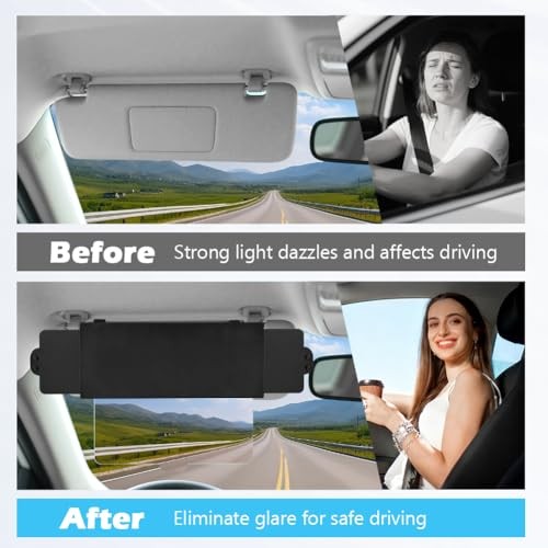 Sun Visor Extender for Car, Car Visor Extender Sun Blocker, Sunvisor Clear