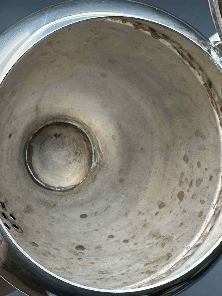 Birmingham Silver Co Silver on Copper Silver Plated Lidded Coffee Pot 10”