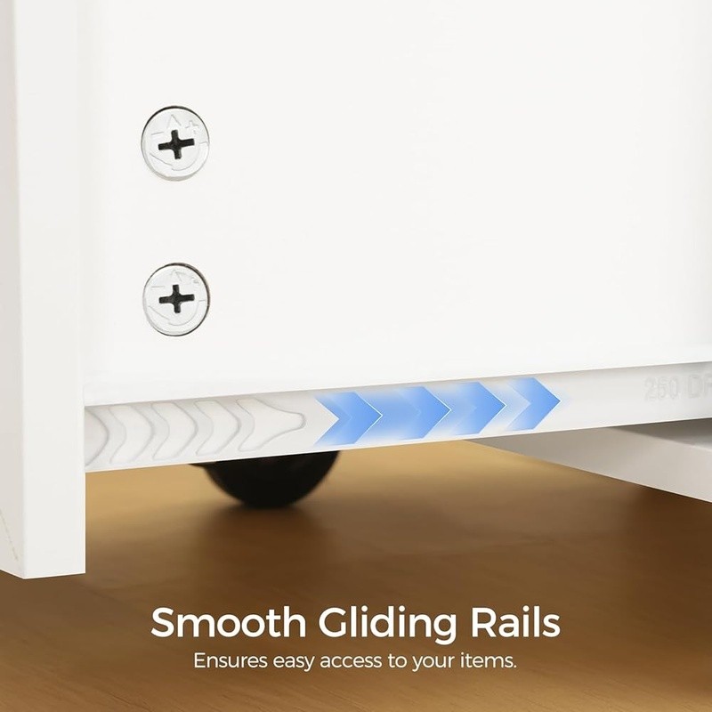 Versatile Rolling File Cabinet W/ Smooth Adjustable Hanging Rods Office Storage