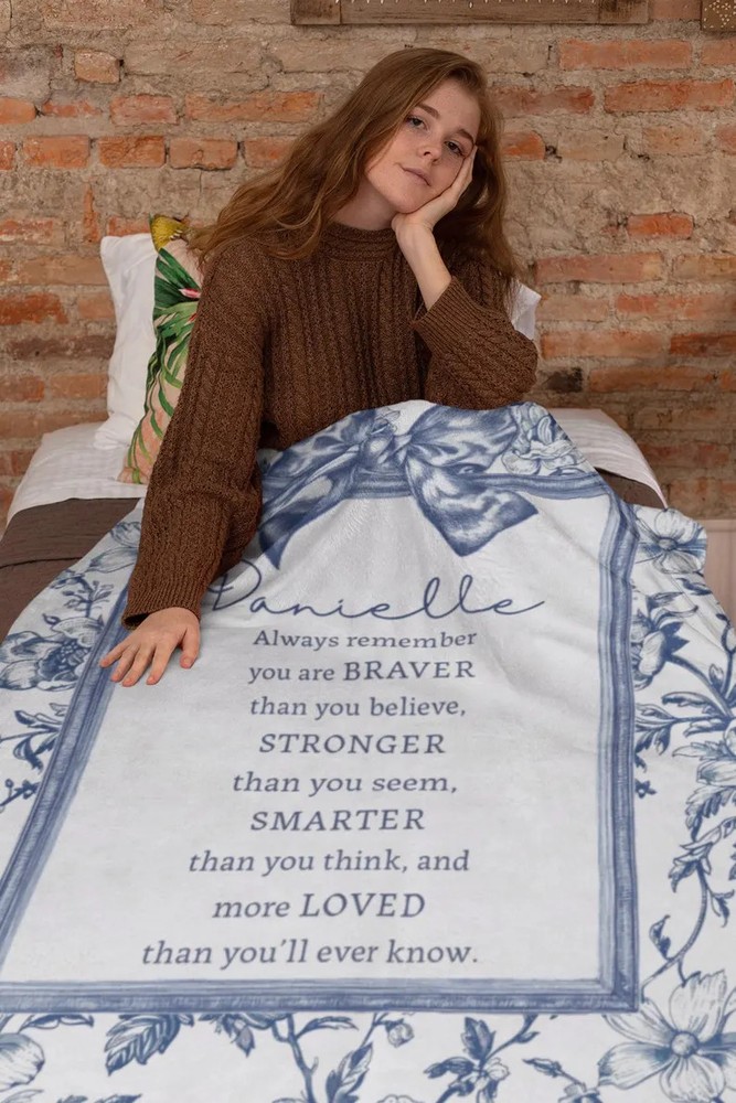 Personalized Inspirational Blanket Custom Gift Thoughtful Present