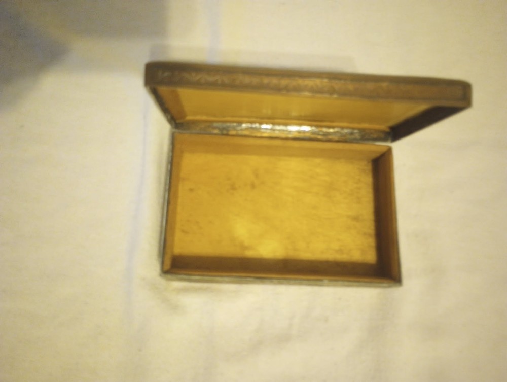 ANTIQUE EGYPTIAN SCENE COPPER BOX