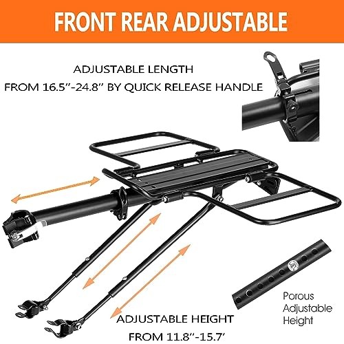 BCR07: Foldable Wide Wings Bike Cargo Rack, Quick Release, Universal, Large