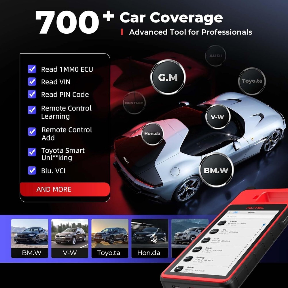 Autel MaxiIM KM100 KM100E KM100X Key Fob Programming Tool Programmer Immobilizer