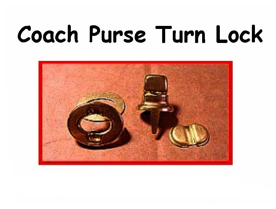 Turn Lock Coach Purse Hand Bag Old Style Replacement Part Solid Brass Finish