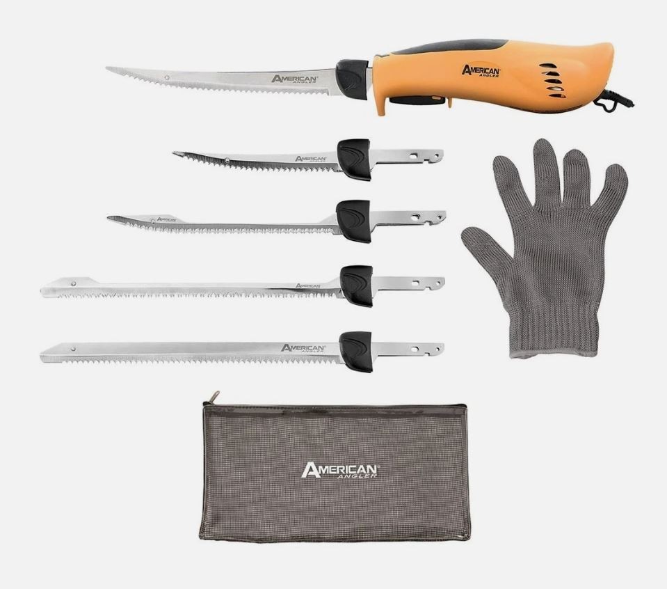 AMERICAN ANGLER Pro Electric Fillet Knife Sportsmans Kit 2X Torque