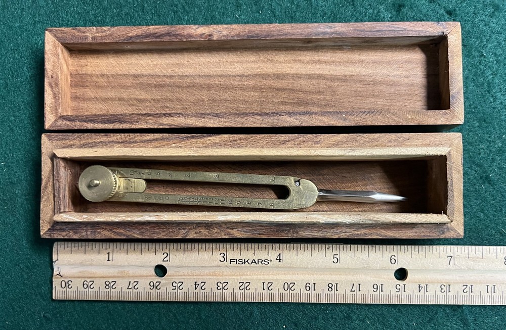 Boxed Proportional Divider Navigational Compass Lines Bridges Planes Solids
