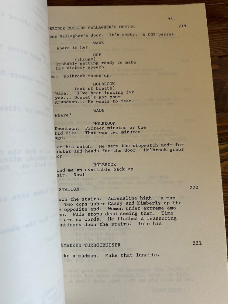 DEMOLITION MAN SYLVESTER STALLONE MOVIE ORIGINAL SCREENPLAY SCRIPT