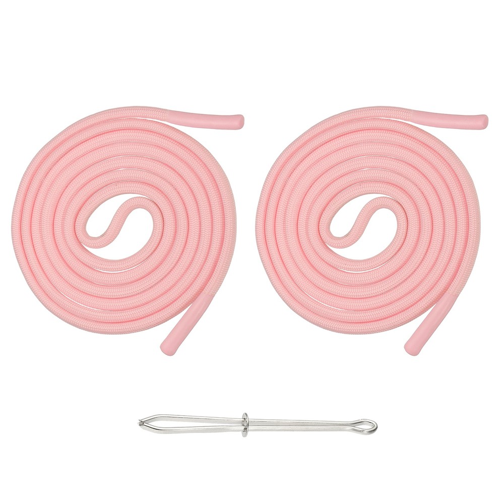 2pcs 53inch Drawstring Cords Hoodie String with Easy Threader, Lotus Pink